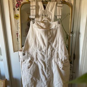 Madewell cord white overalls